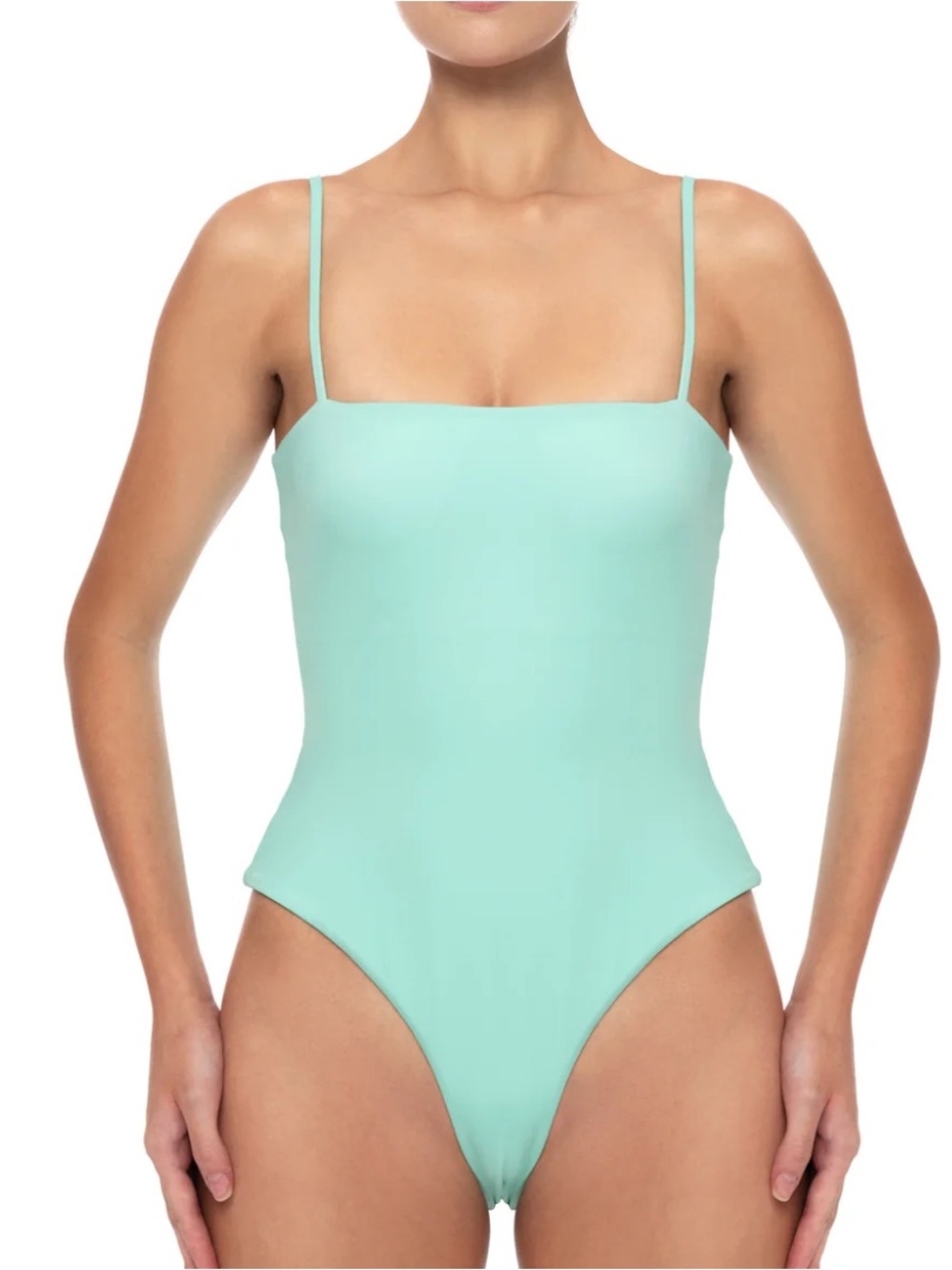 gaze Mint Square Neck One-Piece Swimsuit